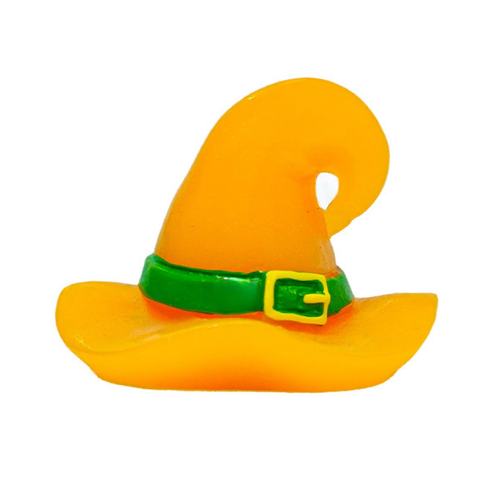 Pasisuu Mini Halloween Witch Hat Ornaments, Resin Wizard Hat Figurines for Succulents Pots Moss Micro-Landscapes Aquarium And DIY Desktop DecorationsOrange