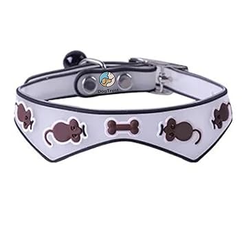 Dog Trust Pet Glowing Collars with Bells Glow at Night Dog Cat Necklace Luminous Neck Ring (Wine Mouse)