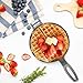 DVK Cast Iron Waffle Cookware Two Piece Hinged Non Electric Waffle Iron for Stovetop or Grill Makes 7
