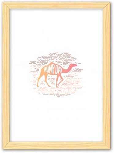 Camels Walk Desert Lines Art Deco Fashion Decorative Wooden Painting Home Decoration Picture Frame A4