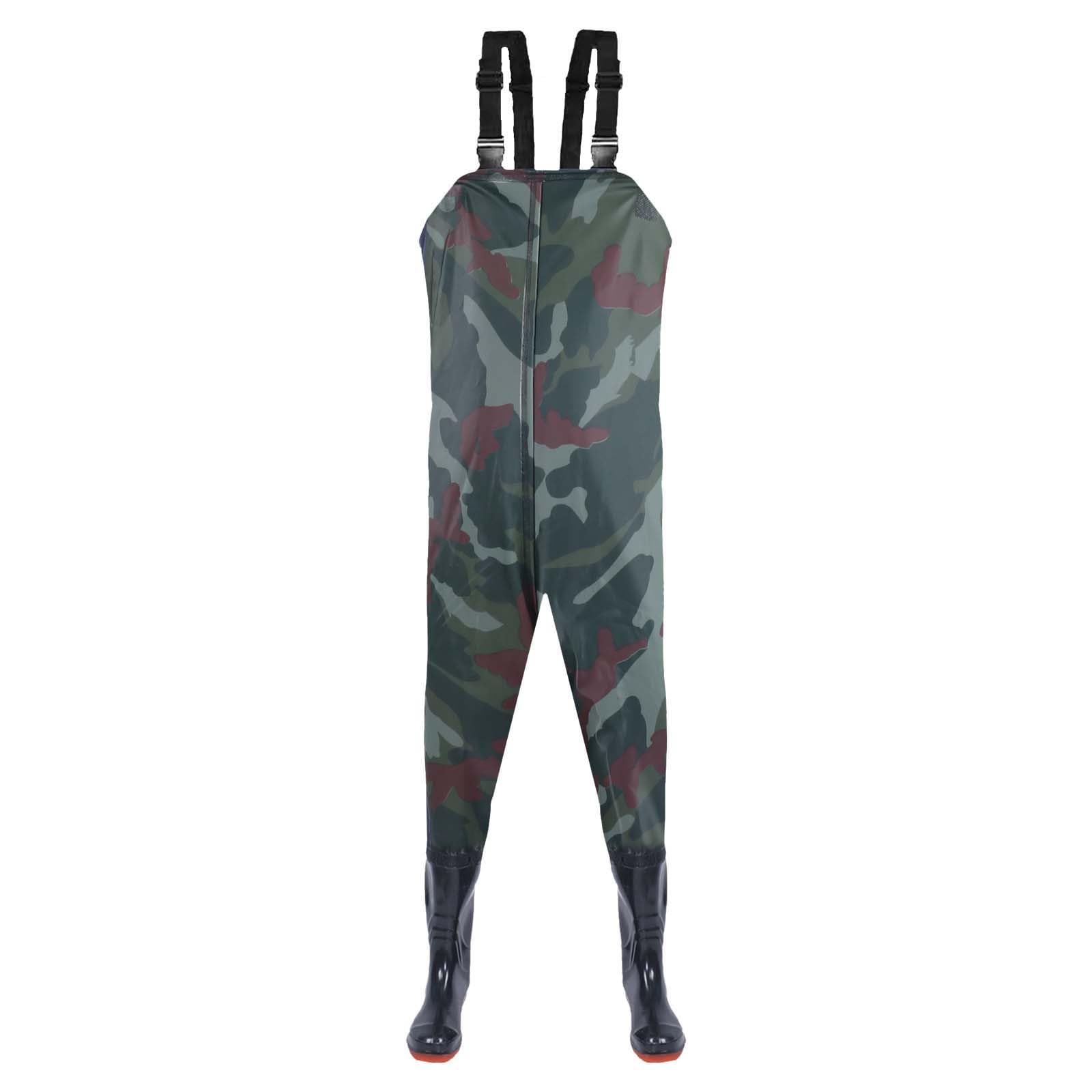 Wathose für Herren und Damen, Jagd-Brusthose mit Stiefeln, wasserdicht, atmungsaktiv, Wathose, leicht, Jagd-Wathose zum Waten, Fliegenfischen, Jagd, Schlammarbeit, Jn1, 42.5 EU