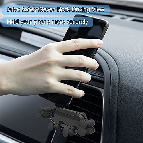 Dwarfoo 1 Pack Cell Phone Holder Mount For Car Air Vent Clip, Adjustable Gravity Mobile Phone Holder Is Compatible With Iphone 12/13/12 Pro/Max/Xs/Xs Max/Xr/X/11/Pro/Galaxy S8/9/10 All Phones (Black) #TOP4