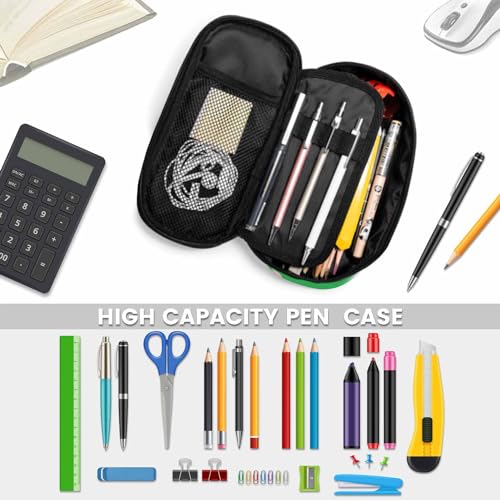 Image of Green Aka 1908 Pencil Case Organizer Hip Hop Style Funny Stationery Box Makeup Colleague School Supply for Adults Boy Girl
