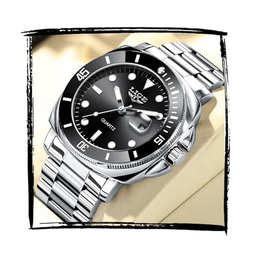 Image of LIGE Mens Roulette Wheel Watches Casino Themed Quartz Analog Watch 3ATM Waterproof Glowing Man Wrist Watches