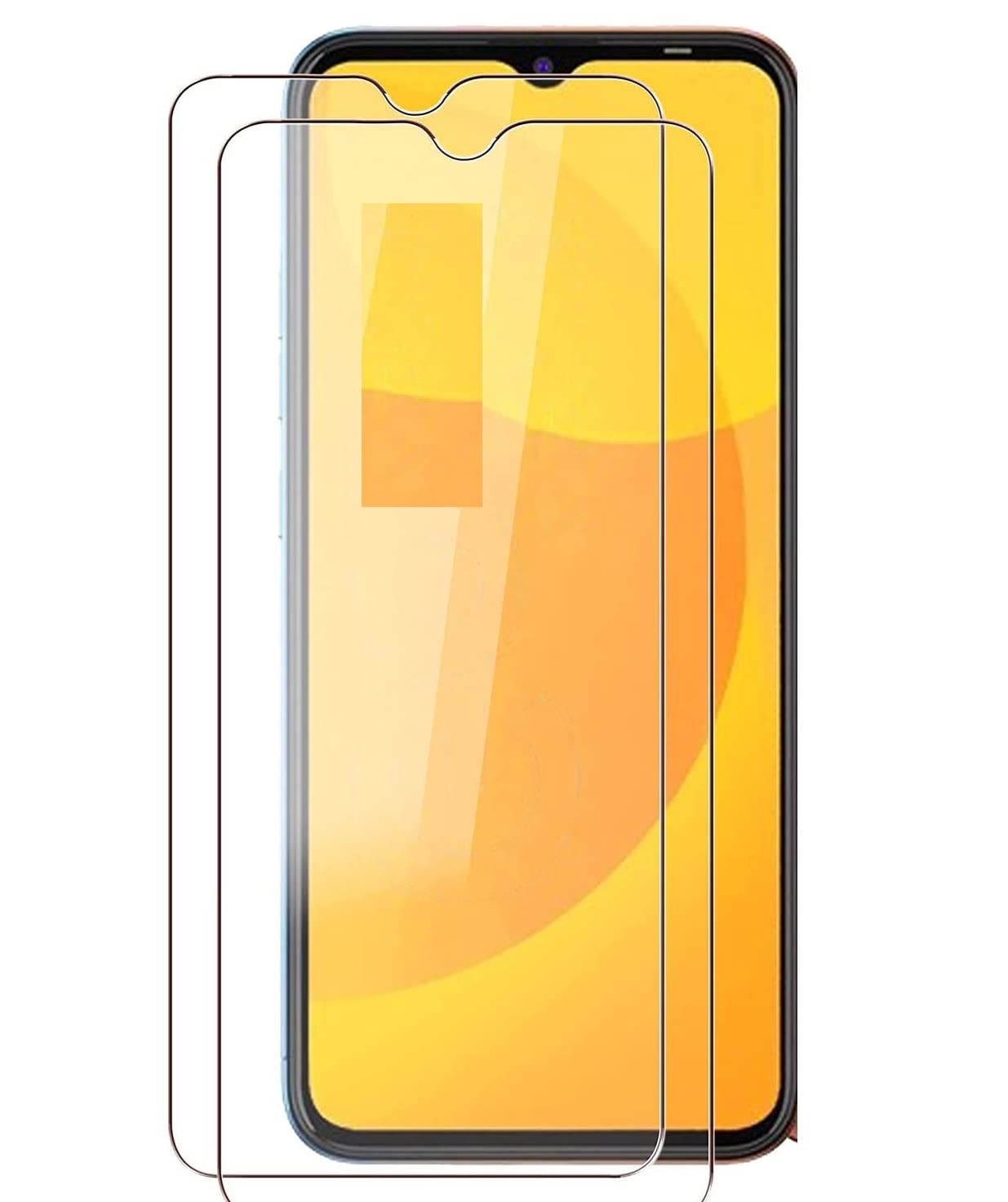 2-Pieces Tempered Clear Glass Screen Protector For Tecno Camon i4