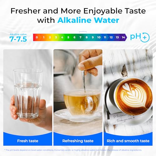 Image of Waterdrop WD-10ALK Water Filter Replacement for Waterdrop TSB-ALK 8 Layer High Capacity Alkaline Under Sink Water Filtration System, 12 months Under Sink Water Filter, Reduces Bad Taste & Odor