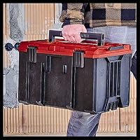 Original Einhell E-Case M Systemkoffer (max. 90 kg, universelle Aufbewahrung und Transport von Zubehör und Werkzeug, stapelbar, verknüpfbar) – Ansicht 8