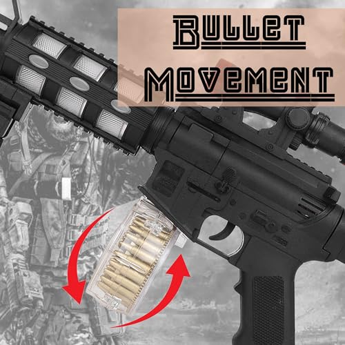 Image of Toyzone Toy Gun | Pretend & Play Gun | Flash Sound | Dynamic Movement | Movable Bullet | Removable Stand & Cassette | Gun for Kids | for 3+ Years (AK 87)