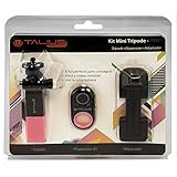 Selfie Talius tal-tri01-pin - Kit Mini trépied - Bouton Selfie - Trépied - Adaptateur Smartphone - Couleur Rose