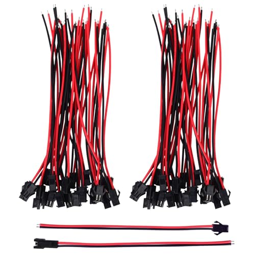 22 AWG JST SM 2 Pin Stecker Männlichen und Weiblichen Steckverbinder Adapter mit 135 mm Elektrisch Kabel für LED Licht, 20 Paare