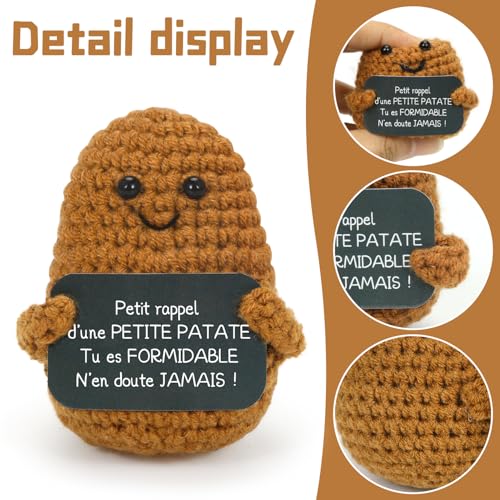 Aurasky Positive Kartoffel Französisch, Positive Kartoffel, Kartoffelpuppen mit Positiver Karte Farbaufbewahrungstasche