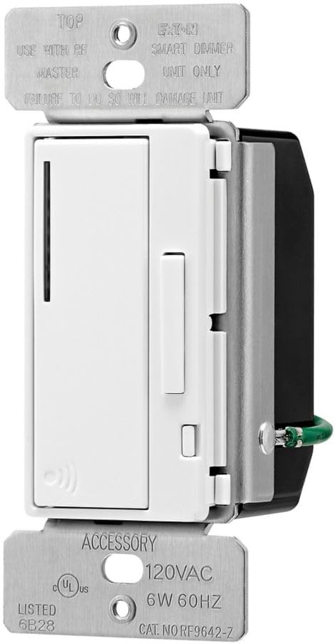 EATON RF9642-ZDW Z-Wave Plus | Accessory Dimmer | White - (Wireless Hub - Not Included)