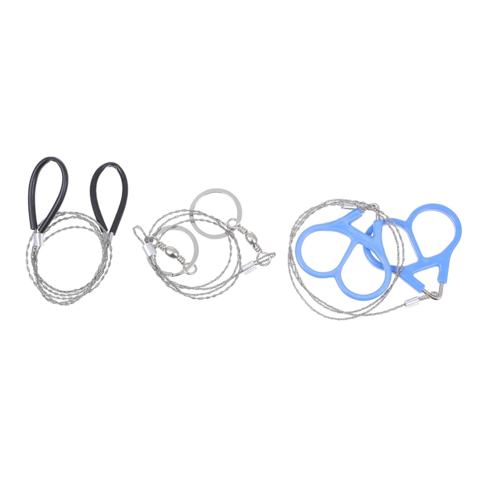 GALPADA Emergency Wire Saws Set 3pcs Stainless Steel Survival Wire Saw Compact Outdoor Gear for Wood Cutting