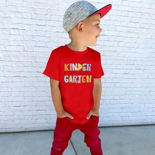 Kindergarten Shirts for Boys Girls Back to School Clothes Kids First Day of School Shirt Teens Cute Graphic Short Sleeve Tees4