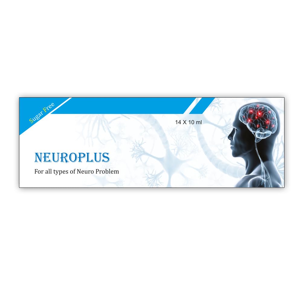 Neuroplus Homeopathic Medicine for All Type Of Neuro Problem Liquid 14 Pcs X 10 Ml