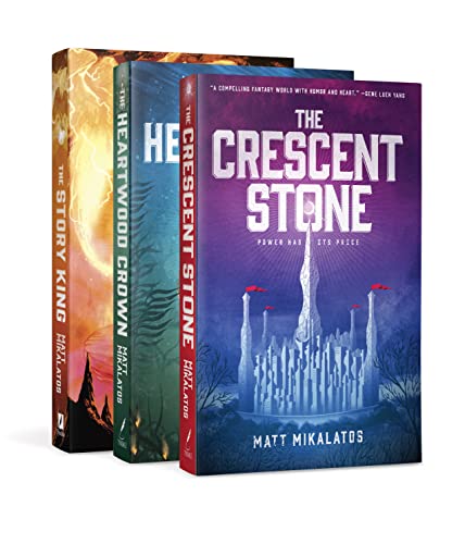 Cover of The Sunlit Lands Trilogy: The Crescent Stone / The Heartwood Crown / The Story King