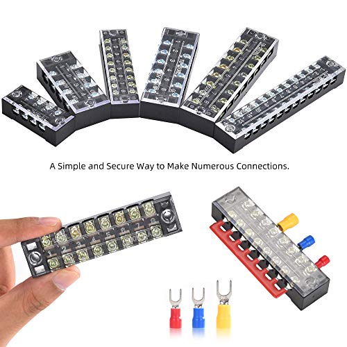 Regleta de terminales de tornillo con 60 conectores de cable para un cableado ordenado 7