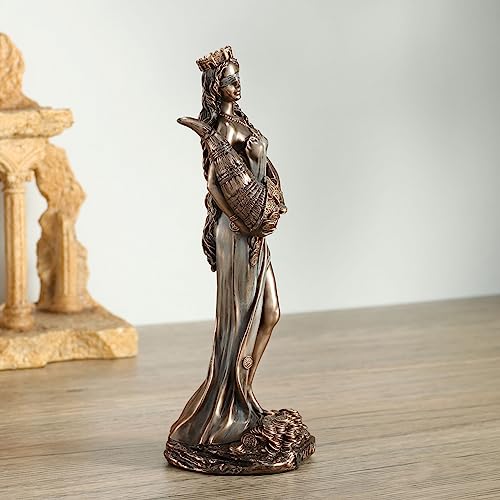 Estatua de resina con acabado bronce frío 6 1/8 pulg miniatura 6