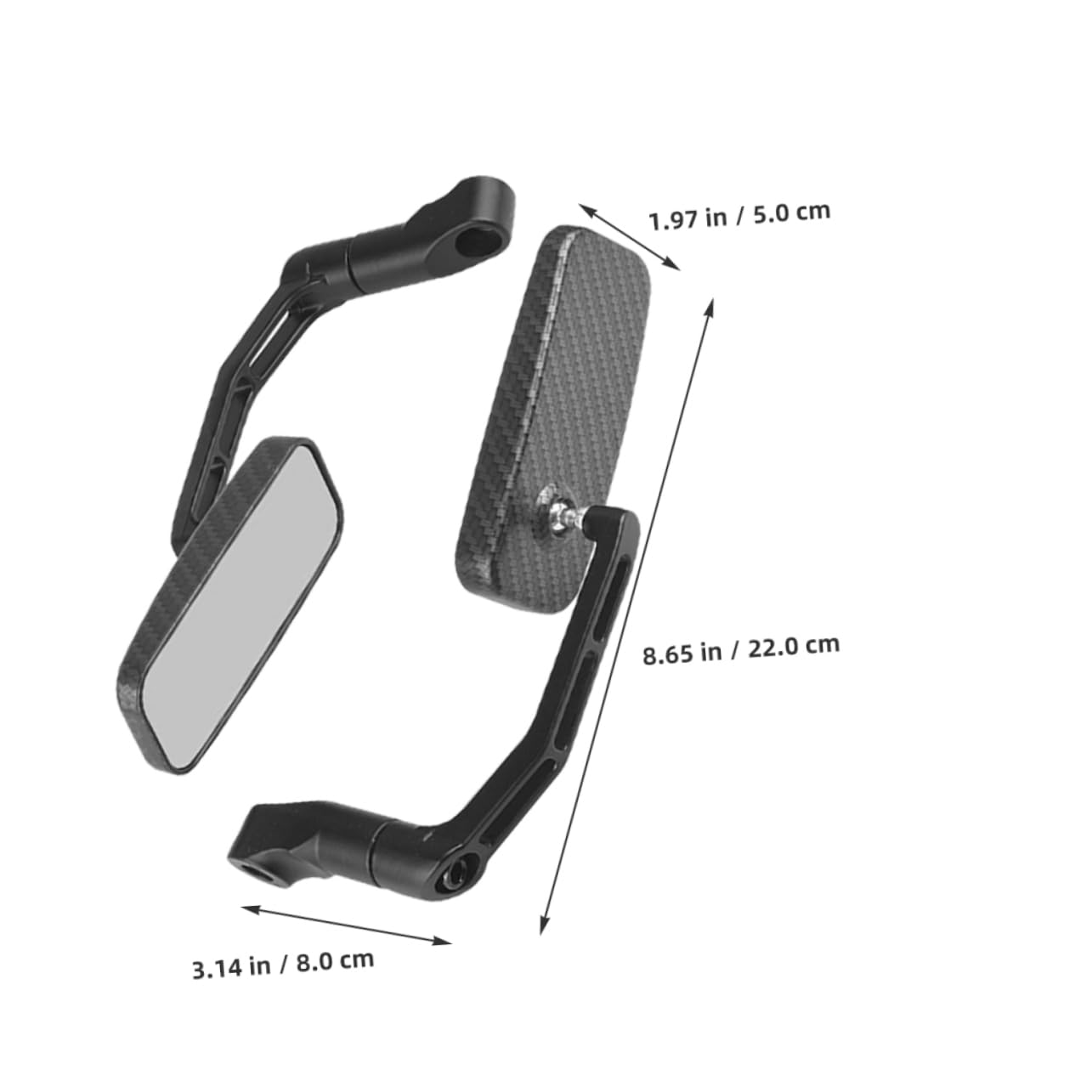 Specchietti Retrovisori Moto Modificati per Manubrio