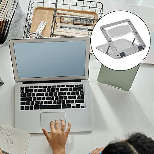 Soporte refrigerado para laptop, soporte silencioso de aleación de aluminio, adecuado para monitor de escritorio y mesa, compatible con laptops de 11'', 12'', 13'', 14'', 15'', 16'' y 17'' miniatura 2