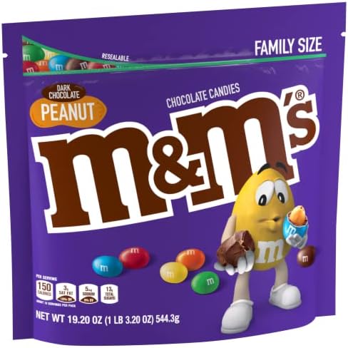 M&M's Dark Chocolate Peanut Family Size 19.2 oz