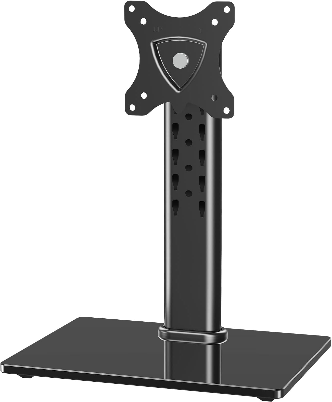 MOUNTUP Monitor Stand for Desk Fits 13-32 inch Screen up to 17.6 lbs,Black | Freestanding Monitor Mount for VESA 100 x 100mm, 75 x 75mm,Screen Stand with Swivel, Height, Rotation Adjustment