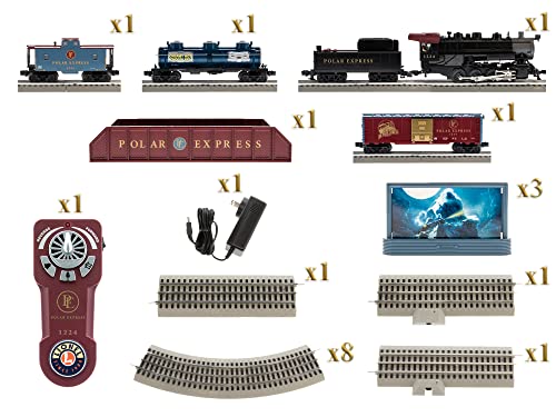 Image of Lionel The Polar Express Freight 5.0 Electric O Gauge Train Set with Bluetooth & Remote