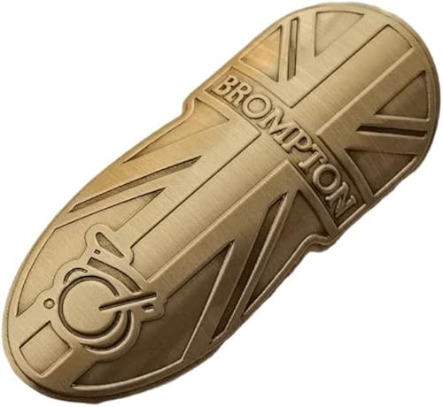 Gepinke Brom-pton - Calcomanías de aluminio para la cabeza de la bicicleta, para MTB BMX plegable, marco frontal, accesorios de ciclismo de vapor,