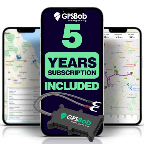 GPSBob 5 Year 2G/4G 12/24v Wired GPS Tracker, All Inclusive, No Monthly Fees, No Subscriptions, Cost-Effective, 5 Years Service Included, Car, Van, Truck, Caravan, Motorhome Tracker, Plug and Play