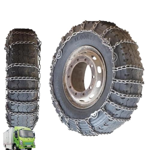 9mm Set of 2 Snow Tire Chains for Car SUV Pickup Trucks Van Trucks ATV Semi Trucks Light Truck Heavy Goods Vehicles 7.00-16 9mm 8.25-16