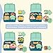 Bento Lunch Box for Kids with Thermos, Leakproof Bento Box with 8oz Insulated Food Jar, Insulated Bottle, Lunch Bag, BPA Free Dishwasher Safe 4 Compartment Container for School Girls Boys (Green)