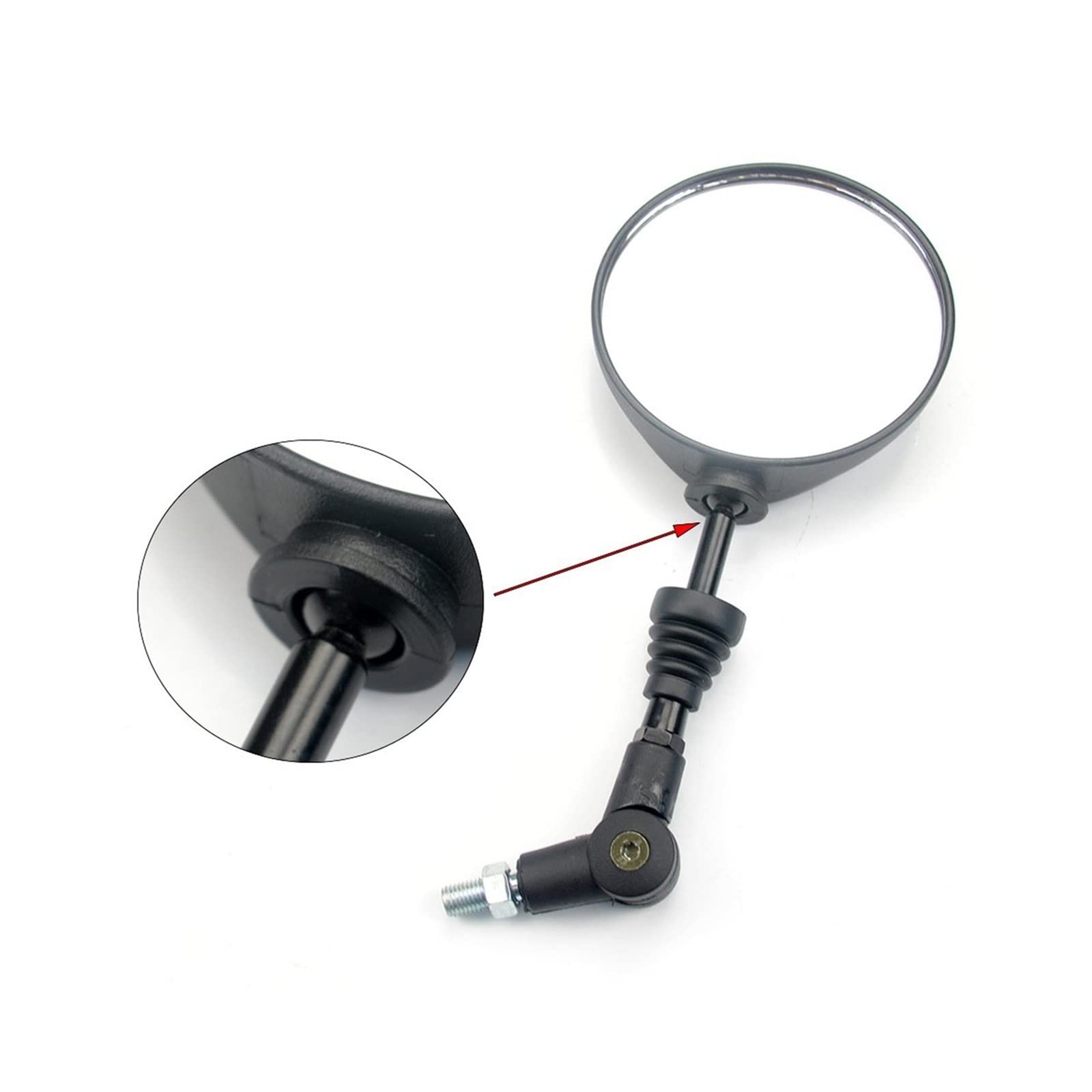 Motorcycle Rearview Mirrors Pour Kawasaki Moto Guidon Réglable Vélo Équitation Rond Ellipse Miroir 1 Ensemble Rétroviseur Vélo Rétroviseurs Moto