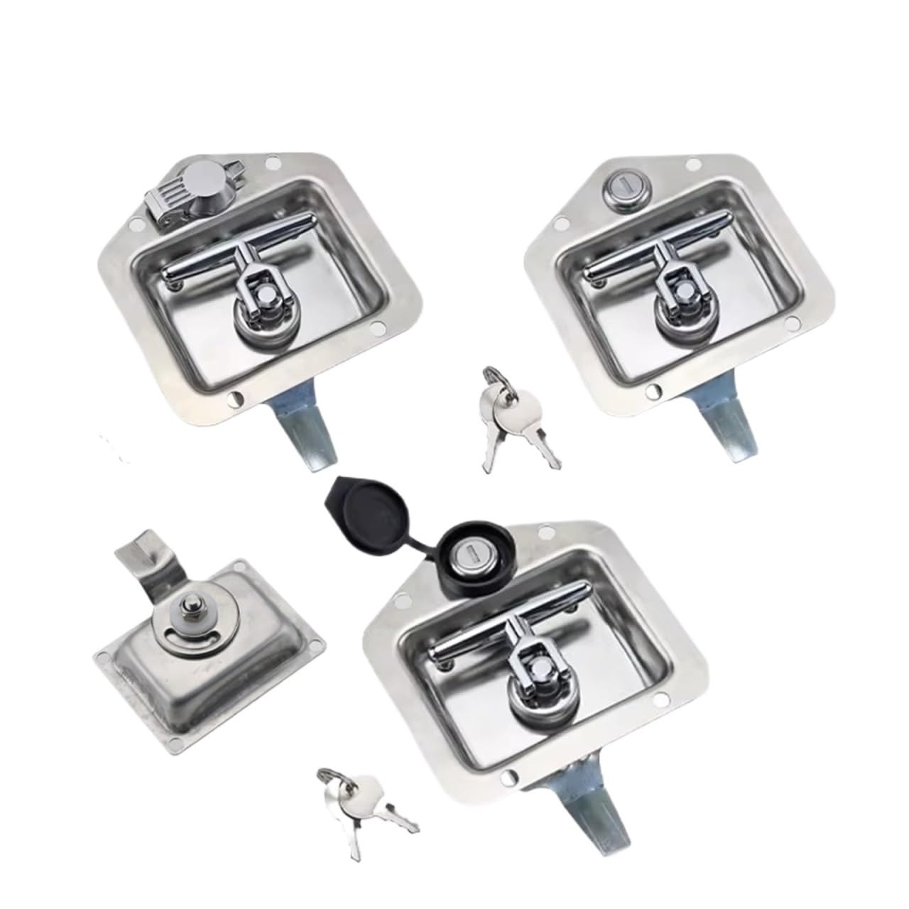 Serrure de garage vehicules lourds inox pour stopper les vibrations