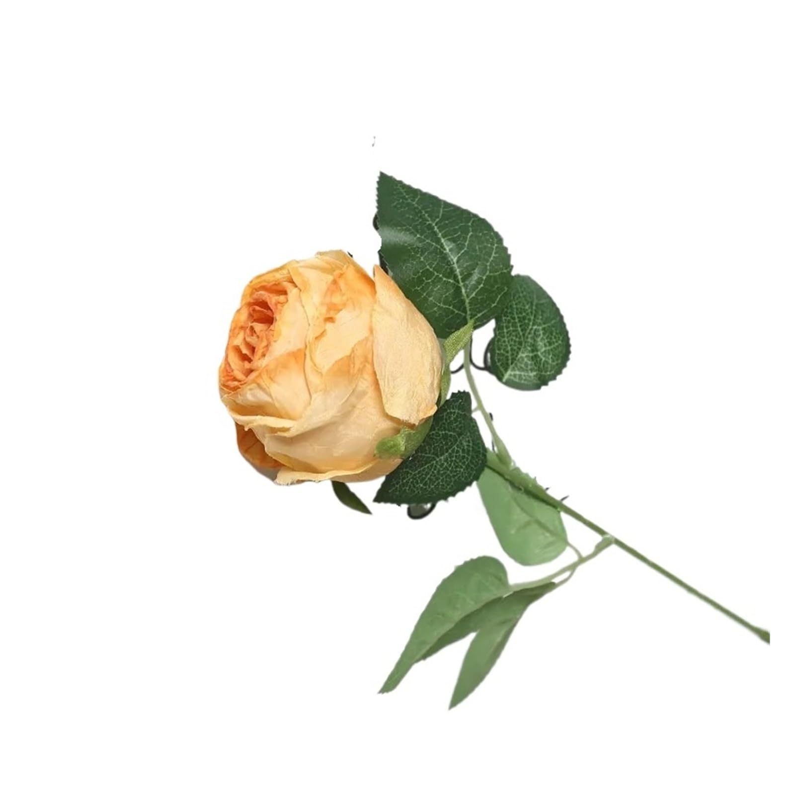 HamPaesk 12pcs Branch Silk Artificial Flowers Restaurant Decoration Simulation Fake Flower(Yellow)