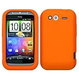COLOR NARANJA HTC Funda de Silicona para teléfono móvil Wildfire S/A510/G13 - Color Naranja