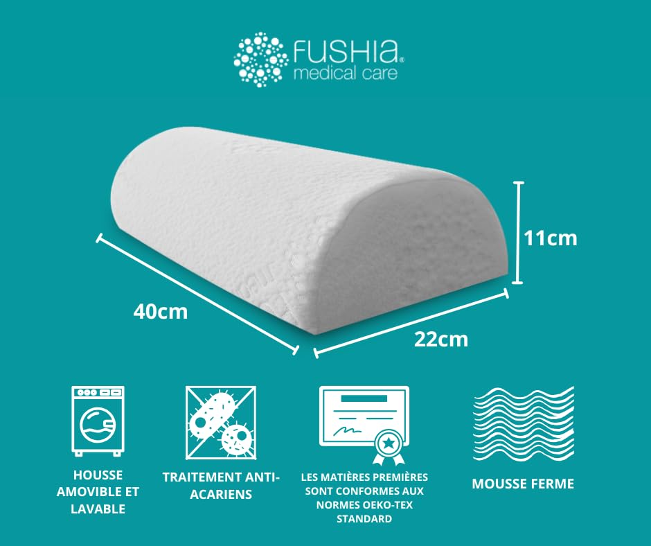Oreiller Orthopédique de Jambes, Genoux, Lombar et Cou Orthopédique en Mousse Souple et Housse Lavable pour Personnes avec Mauvaise Circulation et Amélioration du Positionnement