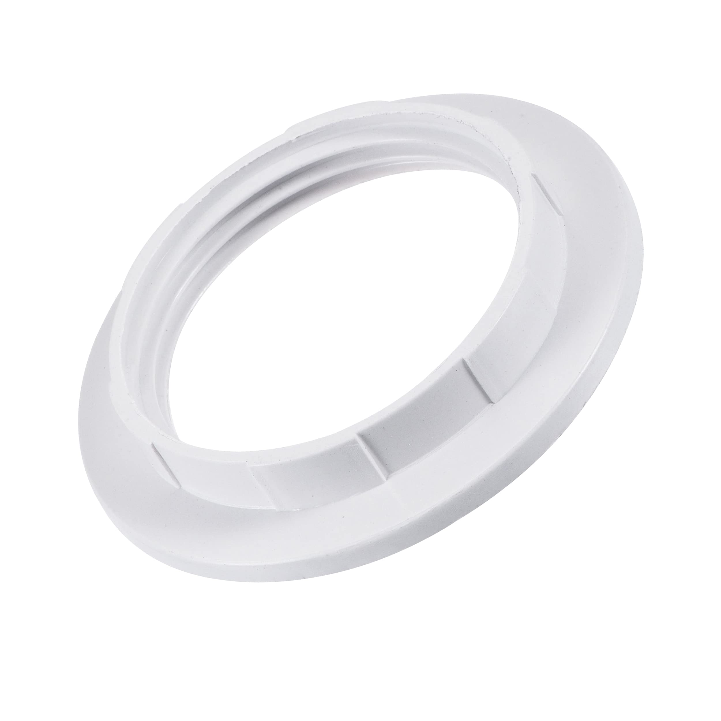 LEDSone Confezione da 2 adattatori per anello con collare per paraluce bianco E27 Portalampada collegato a vite e realizzato in plastica.
