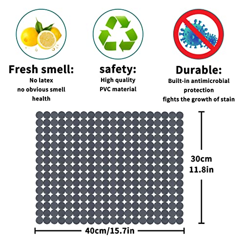 Qulable 2 Stück Küchenspüle Matte für Edelstahl/Keramik-Spülbecken, PVC, umweltfreundlicher Schutz für den Boden der Küchenspüle, verstellbar, Punkte-Design, 30.8x30.7 cm (einfarbig)