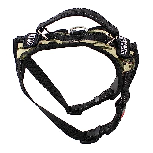 Monmed Service Dog Harness For Large Breeds - Camo Print Service Animal Vest Pet Harness For 25 To 30 Inch Chest #TOP5