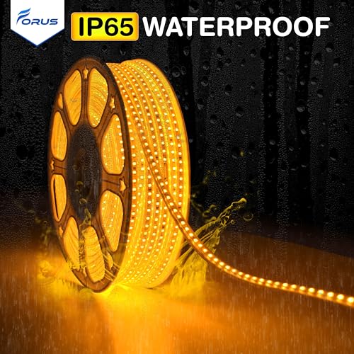 Image of Forus LED Rope Light 1 Meter Outdoor Waterproof Decorative Cove Lights for Ceiling, Balcony, Home Decor, Interior Decoration, Flexible Profile Light for Diwali, Christmas - Amber