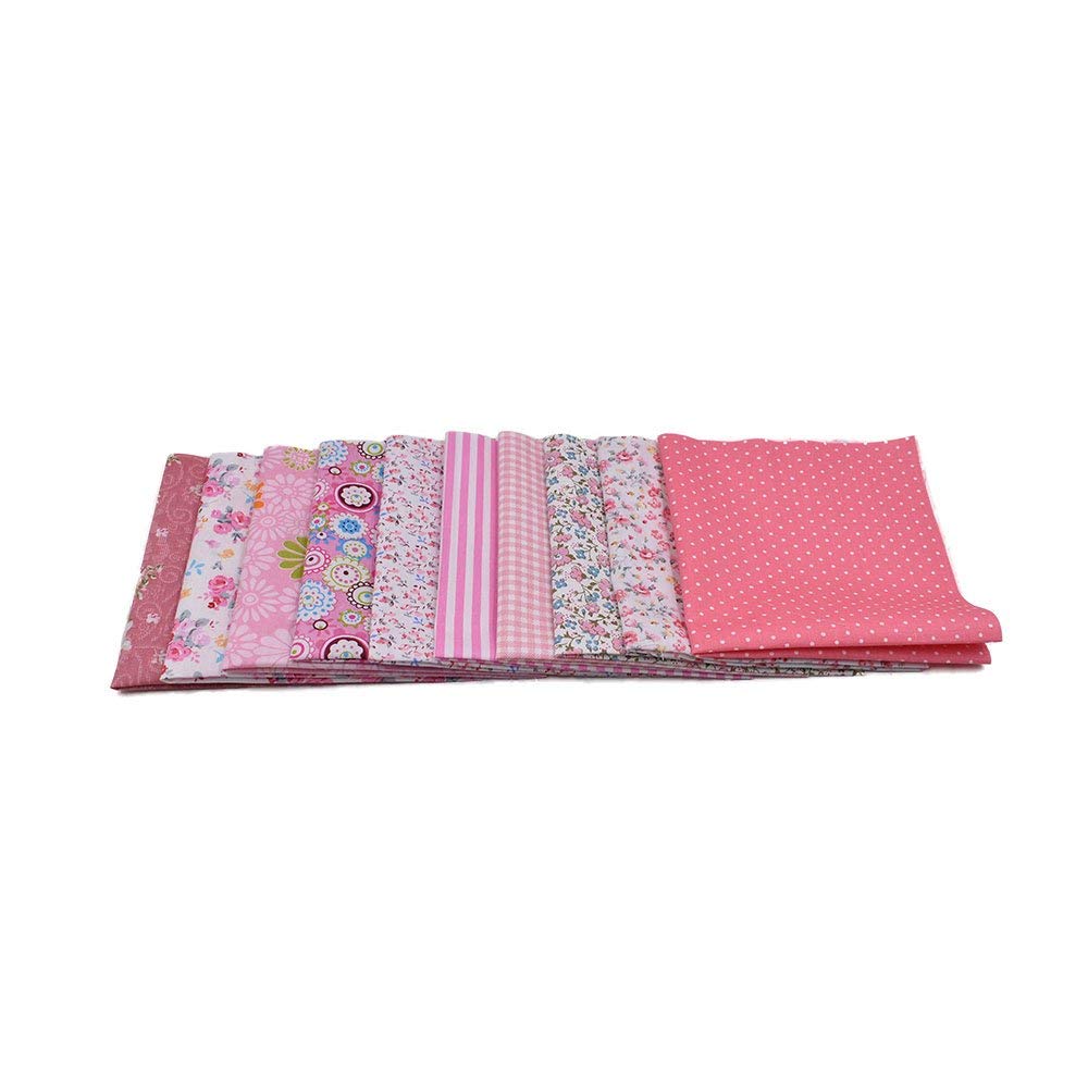 10pcs 12 x 12 Inches (30cmx30cm) Print Cotton Red Series Fabric Bundle Squares Patchwork DIY Sewing Scrapbooking Quilting Pattern Artcraft