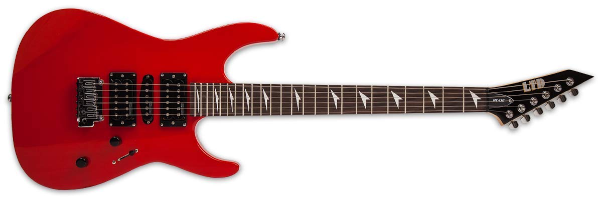ギター DeliciousTaylormade BeeAroundNKT Limited ESP LTD MT130 Electric Guitar Red with Tremelo Arm,Cable