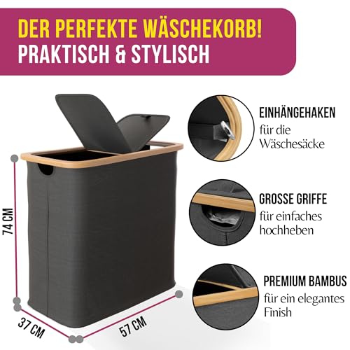 Kesper Wäschesammler Grau Polyester B/H/L: Ca. 33x50x33 Cm ▷ Online Bei Kaufen