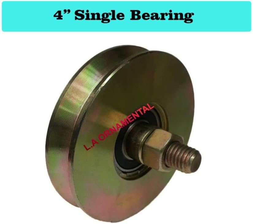 4" Temper Steel Gate V Groove Wheel (Single Bearing) Slide Driveway Gate V Track