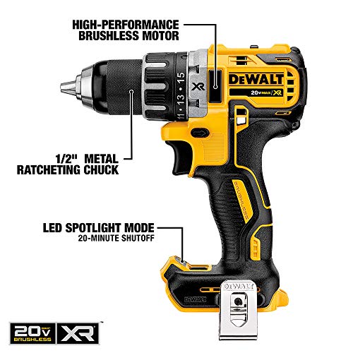 DEWALT 20V MAX XR Cordless Drill Combo Kit, Brushless, 2-Tool (DCK283D2)