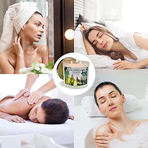 Large Glass Jar Candles For Home, Oriental & Wood Scented Candle For Women Stress Relief, 3 Wicks Candle Made From Soy Wax Gift For Woman, 14.6 Oz Aromatherapy Candle Burns For 75 Hours #TOP7