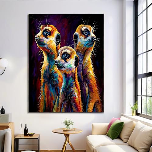 Tableau suricate moderne pour égayer un salon ou une chambre