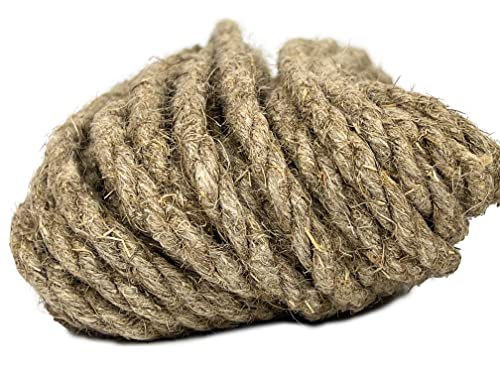 Corda intrecciata in lino 8-18 mm x 10 m, di alta qualità, per decorazione della casa