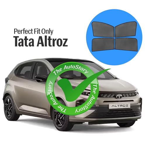 Image of Autostory Custom Fit Black Mesh Car Sunshade for Tata Altroz | UV & Heat Protection Car Window Curtains | Privacy Car Sun Shade | Breathable Vehicle Specific Side Window Shades