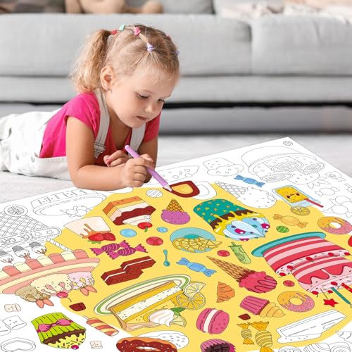 Donut poster géant à colorier, idée cadeau originale d'activité manuelle